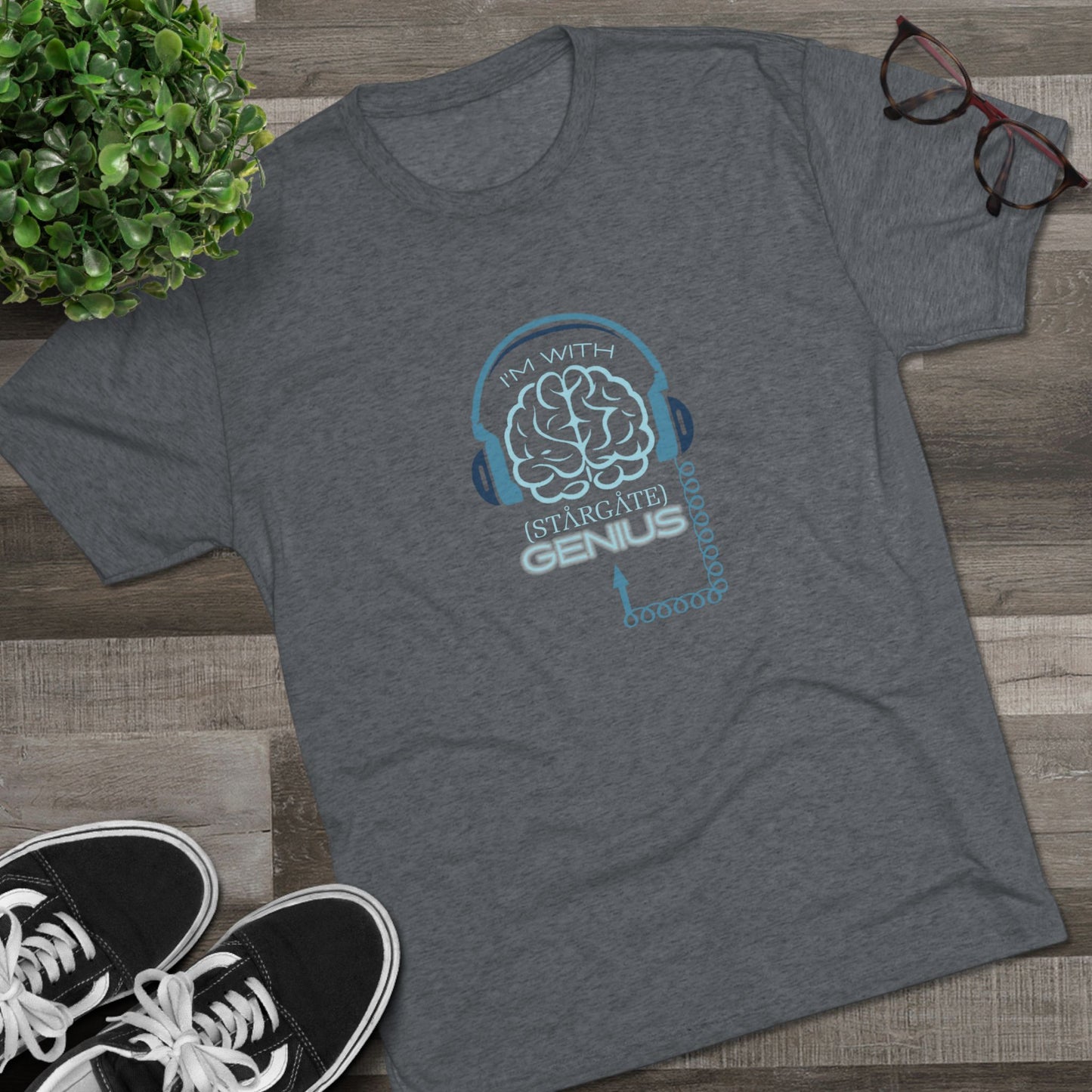 I'm with (Stargate) GENIUS Unisex Tri-Blend Crew Tee