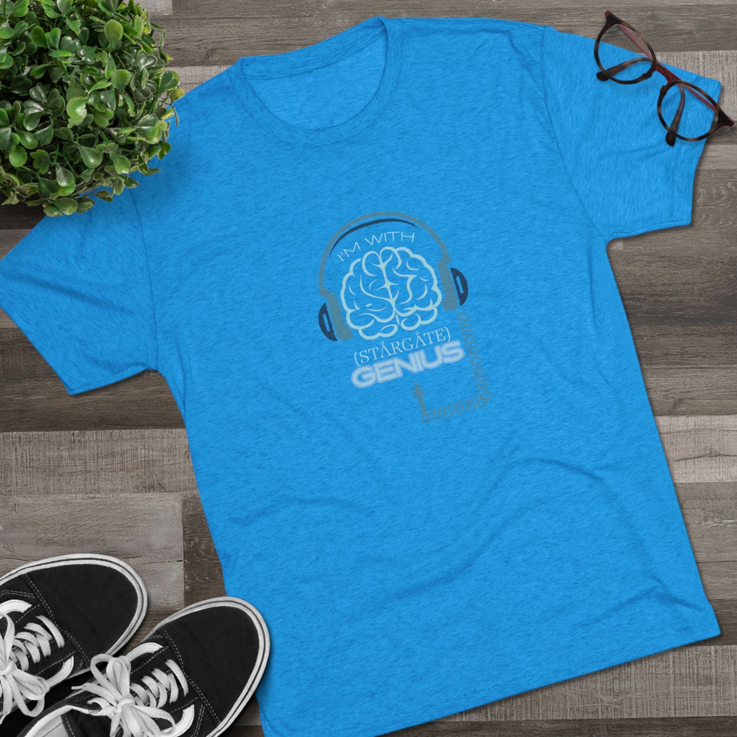 I'm with (Stargate) GENIUS Unisex Tri-Blend Crew Tee