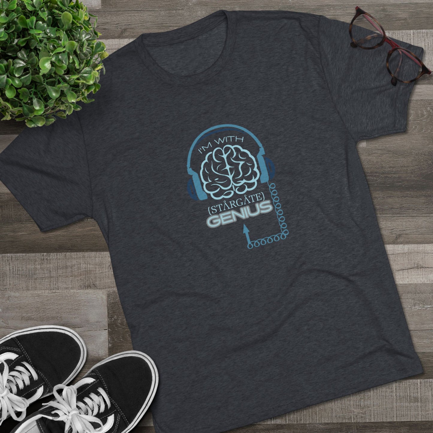 I'm with (Stargate) GENIUS Unisex Tri-Blend Crew Tee