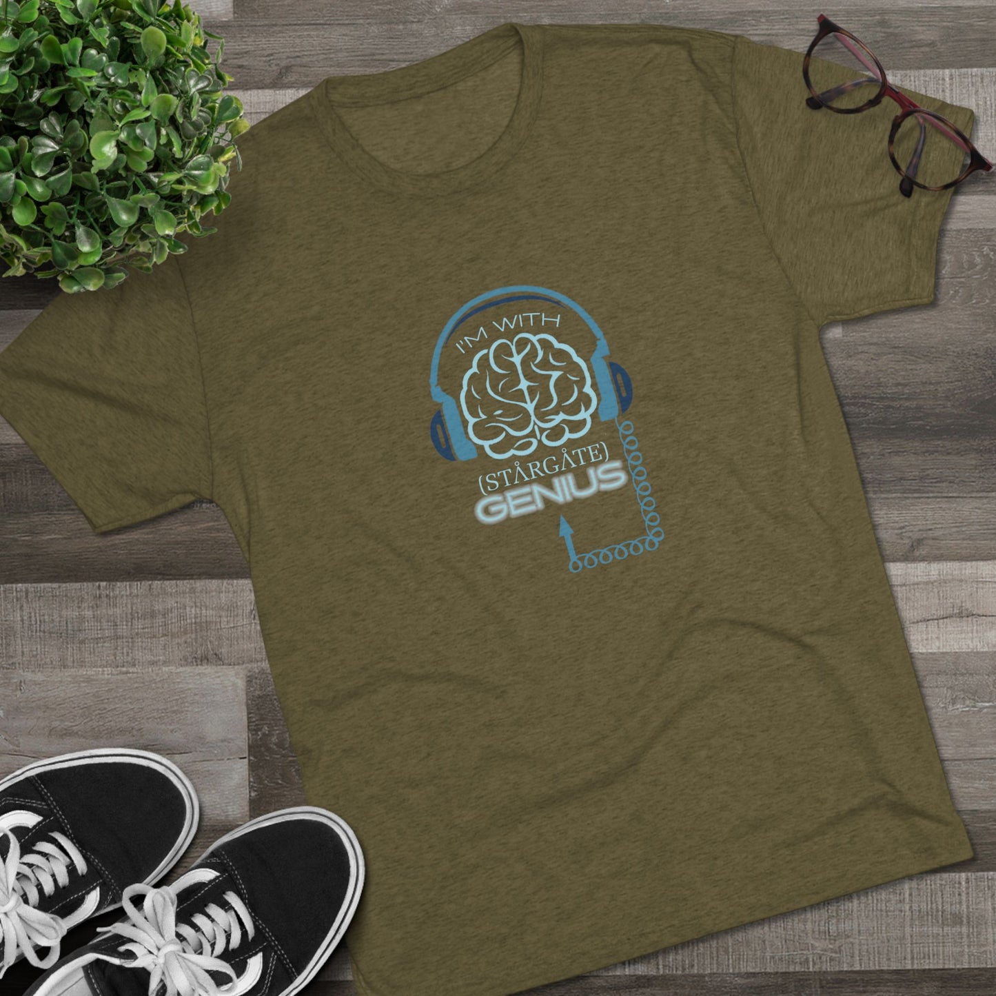 I'm with (Stargate) GENIUS Unisex Tri-Blend Crew Tee