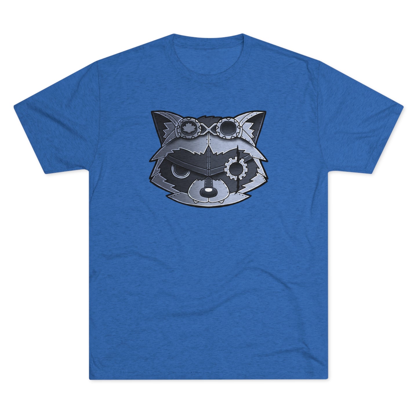 TechBandits Metal Raccoon Chevron Unisex Tri-Blend Crew Tee