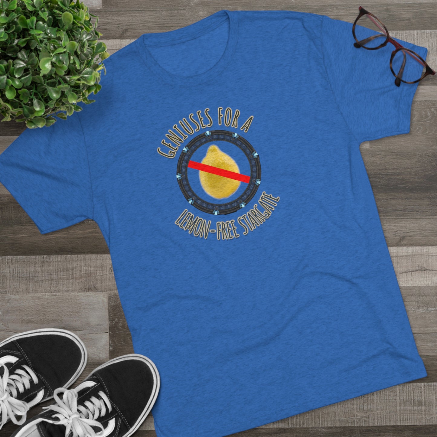 Support Geniuses for a Lemon-free Stargate Unisex Tri-Blend Crew Tee