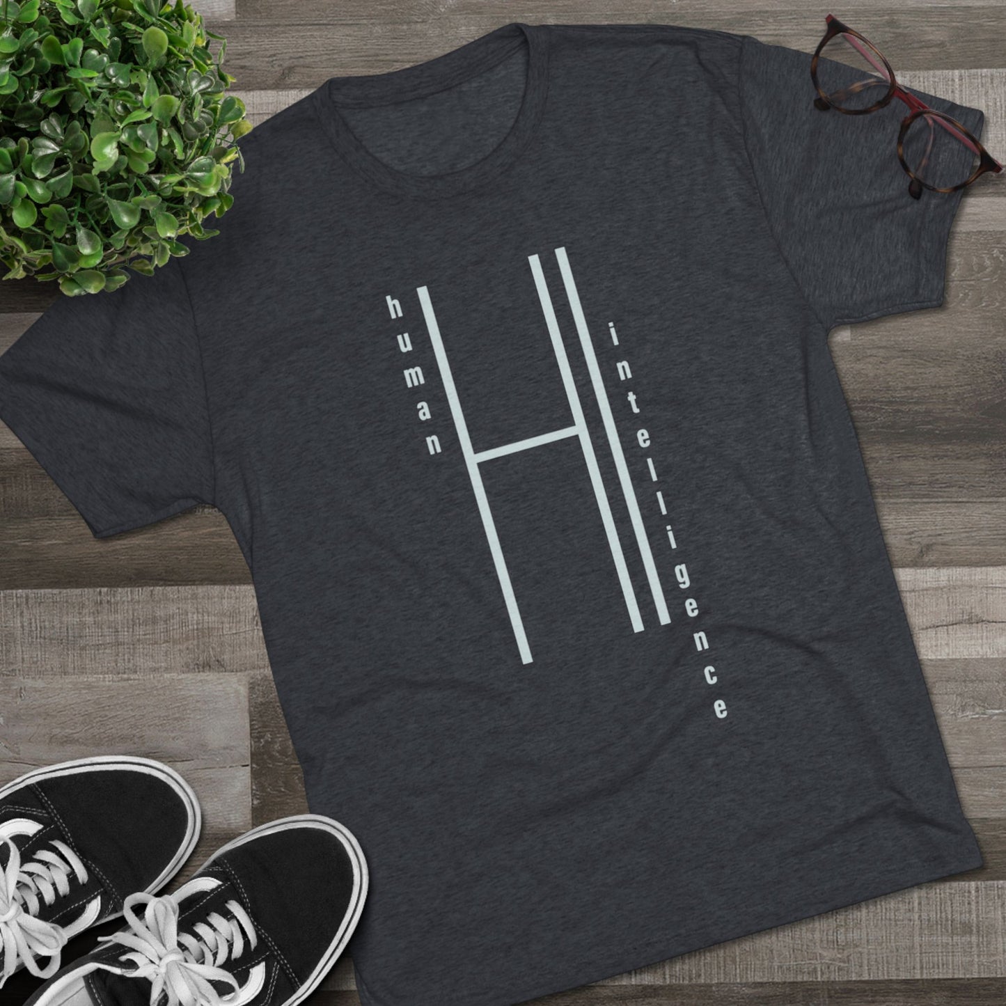 Human Intelligence (off-white) Unisex Tri-Blend Crew Tee