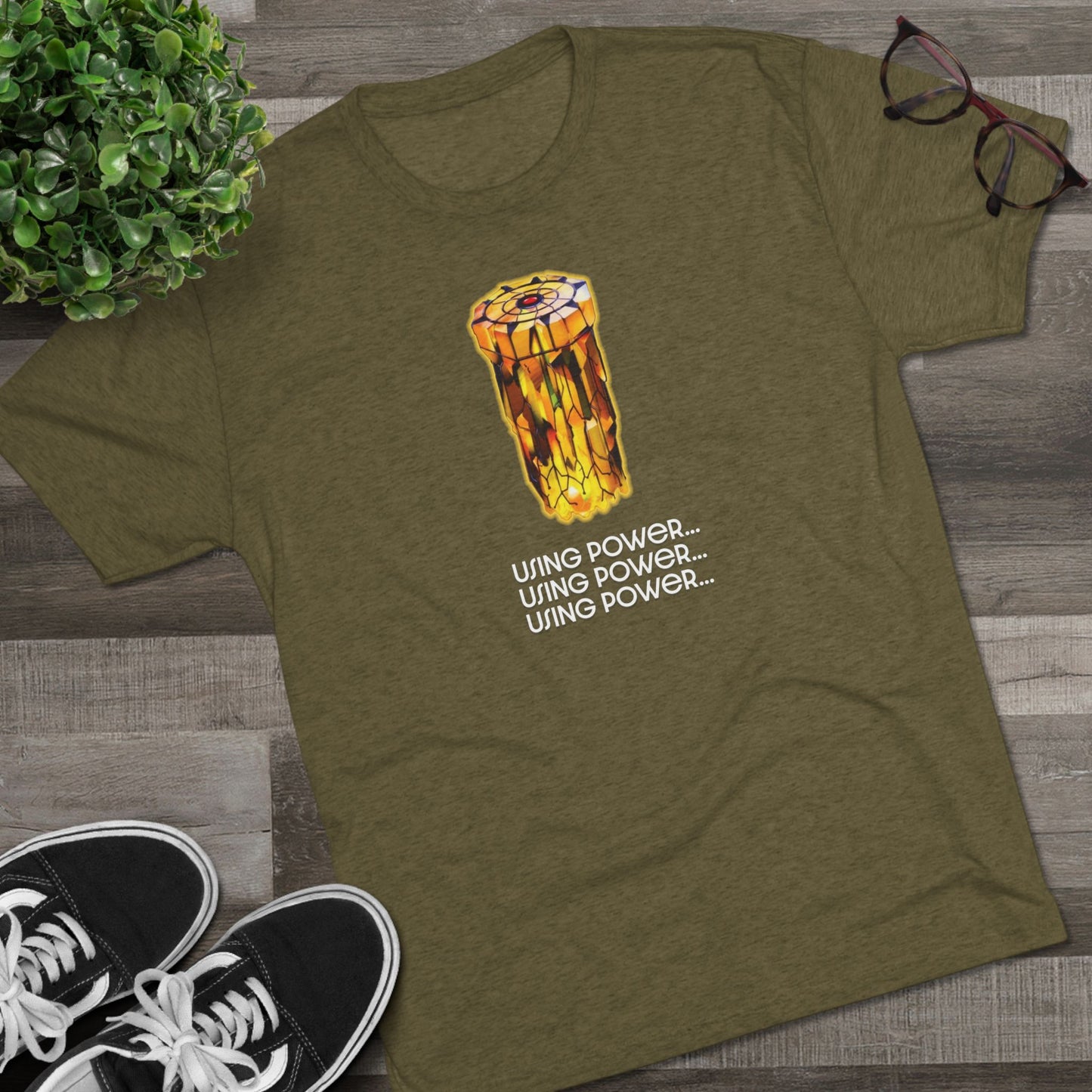 Stargate "using power" ZedPM Unisex Tri-Blend Crew Tee