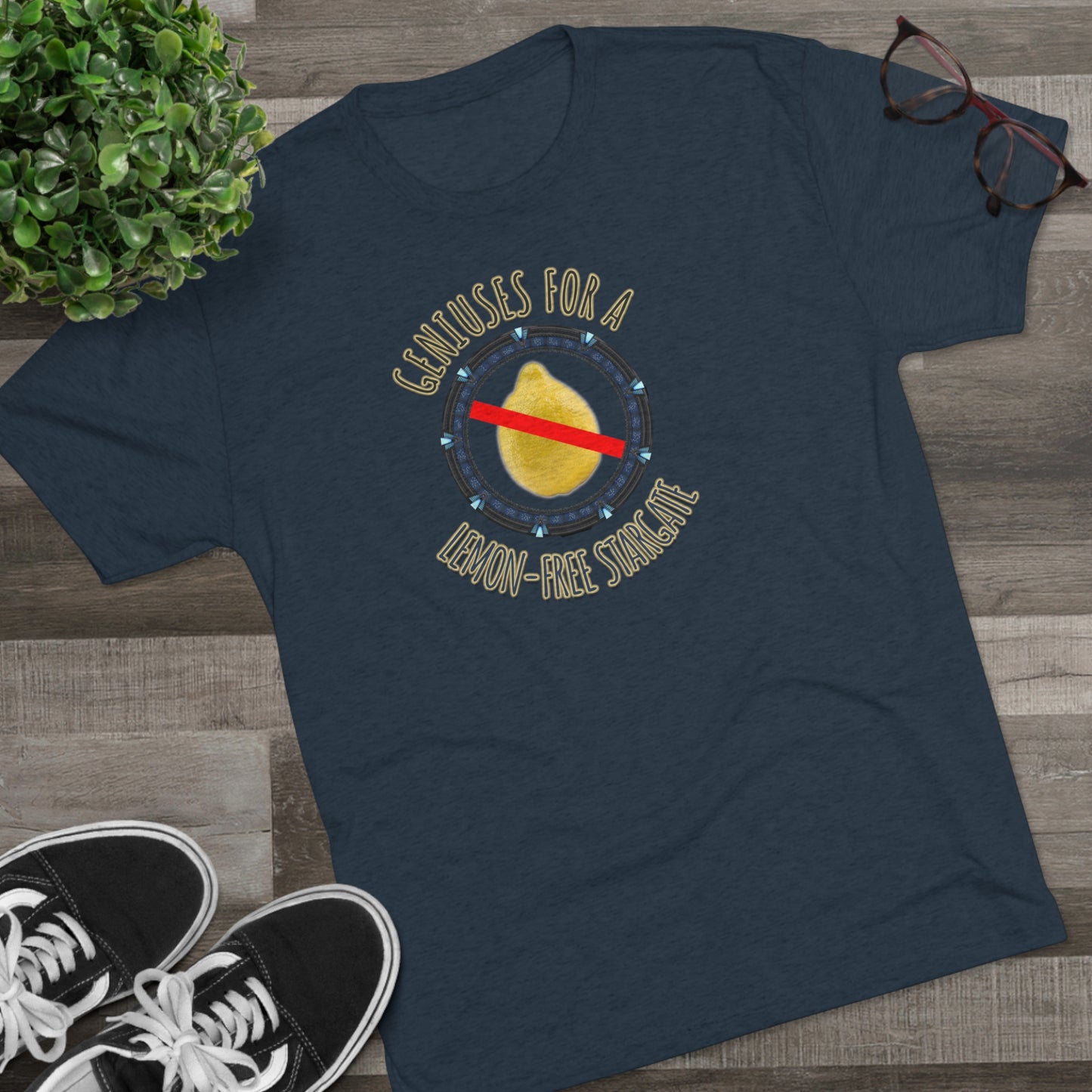 Support Geniuses for a Lemon-free Stargate Unisex Tri-Blend Crew Tee