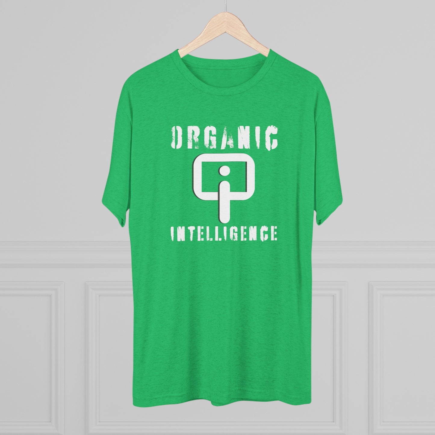 I am NOT a Robot (white):Unisex Tri-Blend Crew Tee