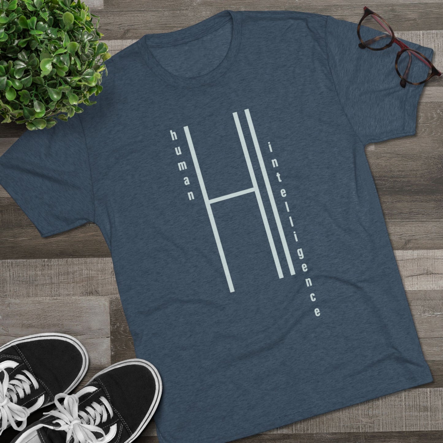 Human Intelligence (off-white) Unisex Tri-Blend Crew Tee