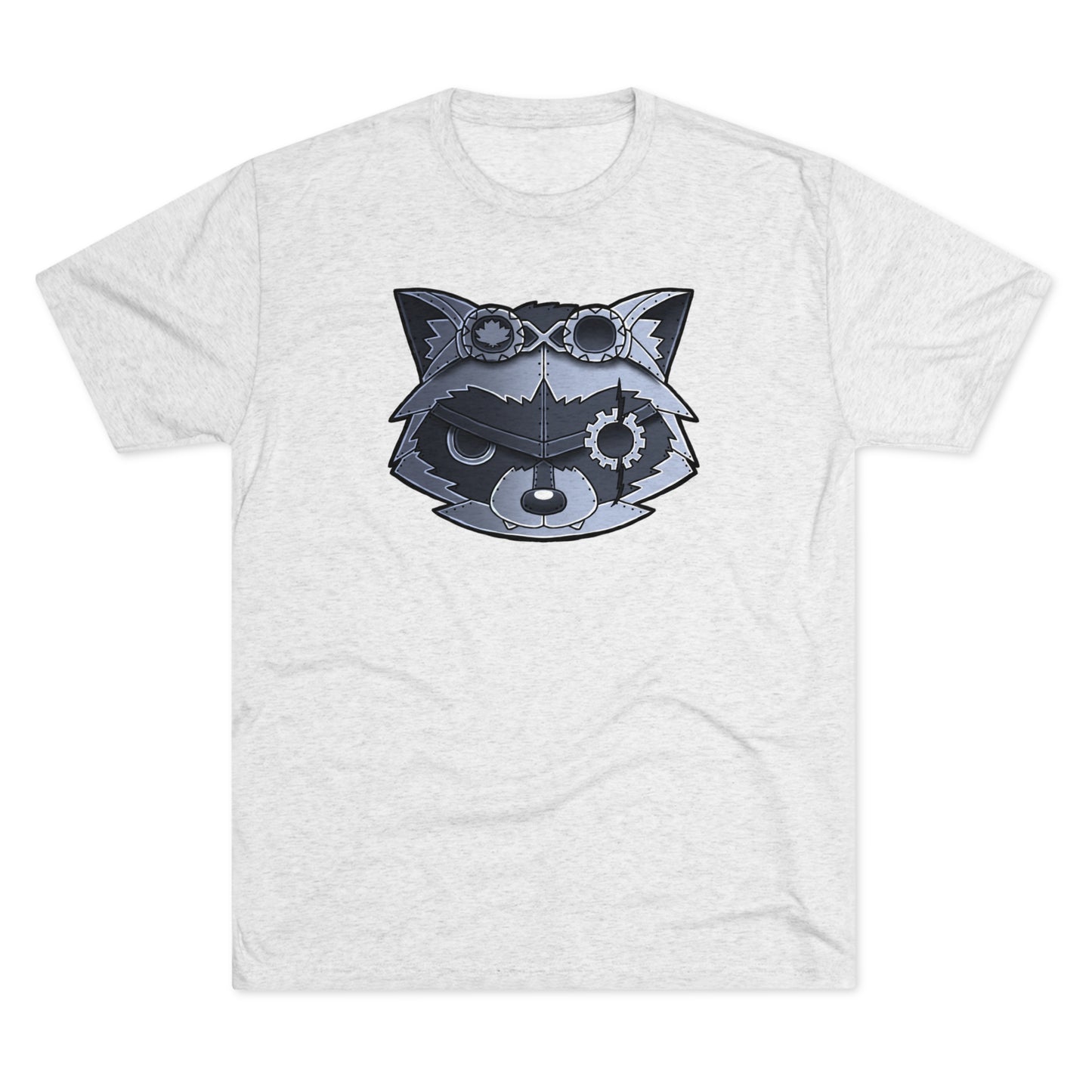 TechBandits Metal Raccoon Chevron Unisex Tri-Blend Crew Tee