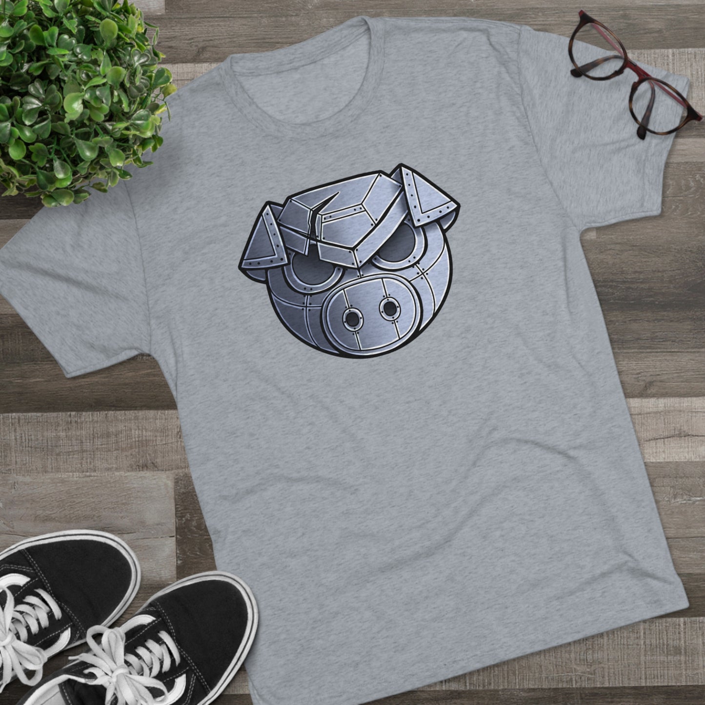TechBandits Metal Pig Unisex Tri-Blend Crew Tee