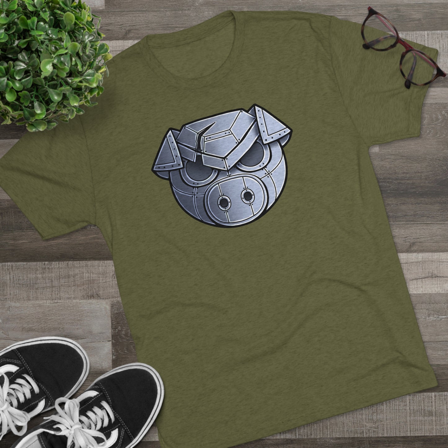 TechBandits Metal Pig Unisex Tri-Blend Crew Tee