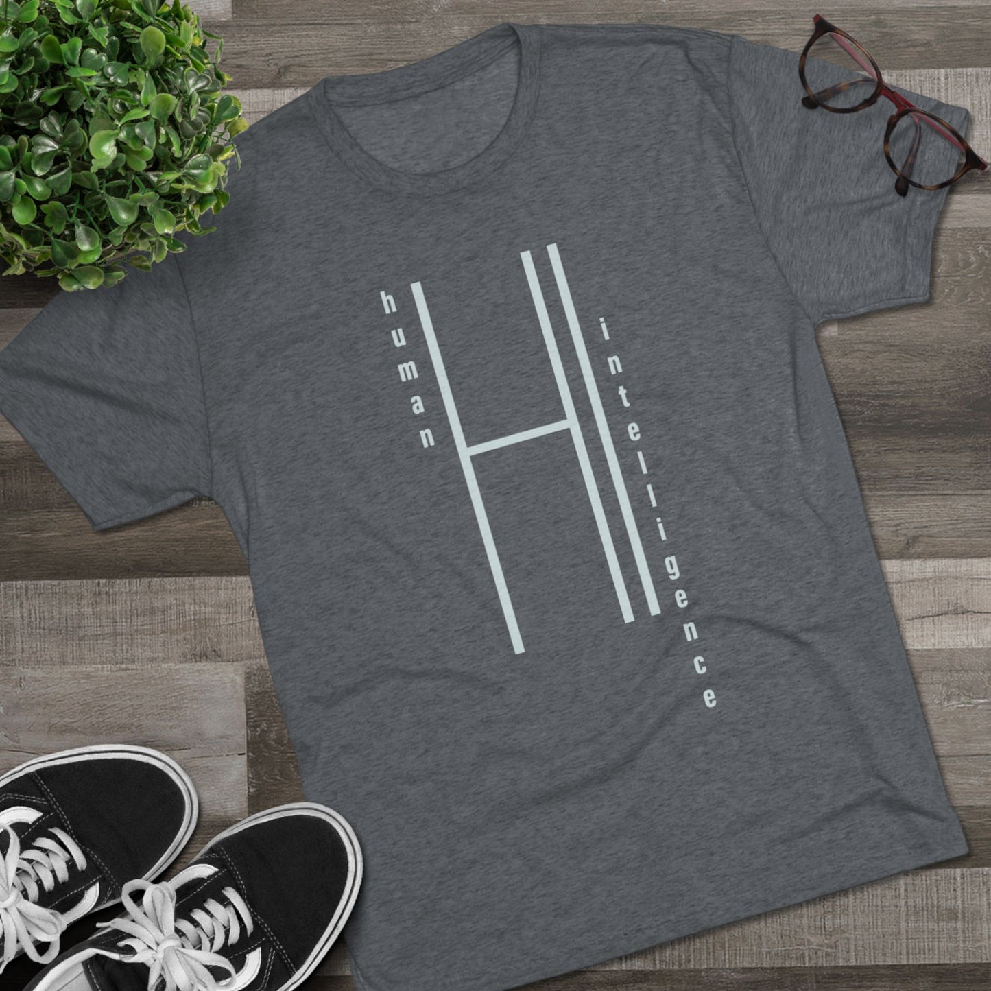 Human Intelligence (off-white) Unisex Tri-Blend Crew Tee