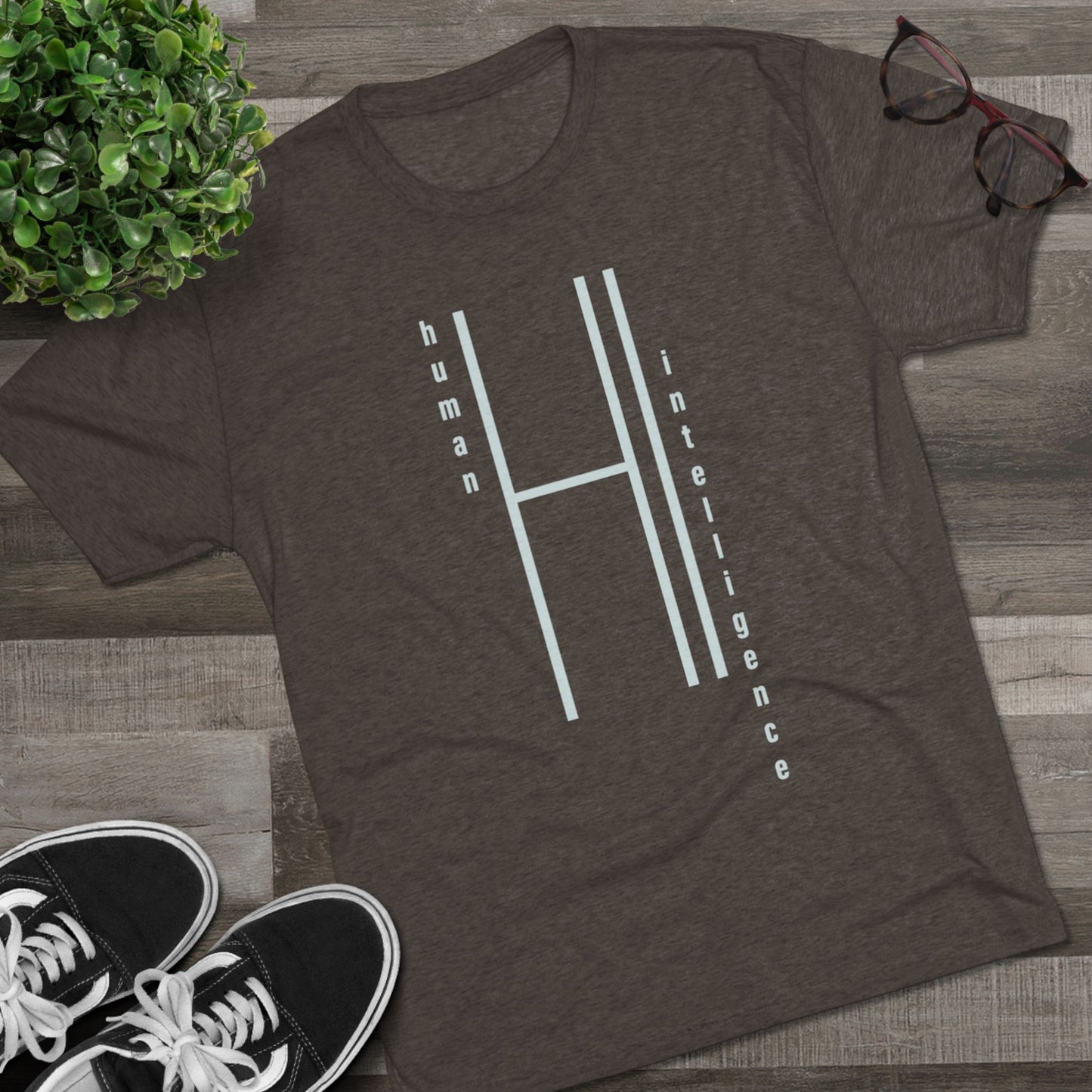 Human Intelligence (off-white) Unisex Tri-Blend Crew Tee