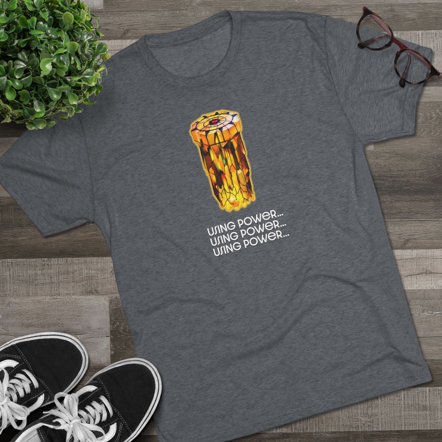 Stargate "using power" ZedPM Unisex Tri-Blend Crew Tee