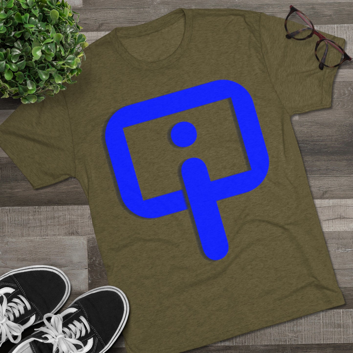 Organic Intelligence (BLUE) Unisex Tri-Blend Crew Tee