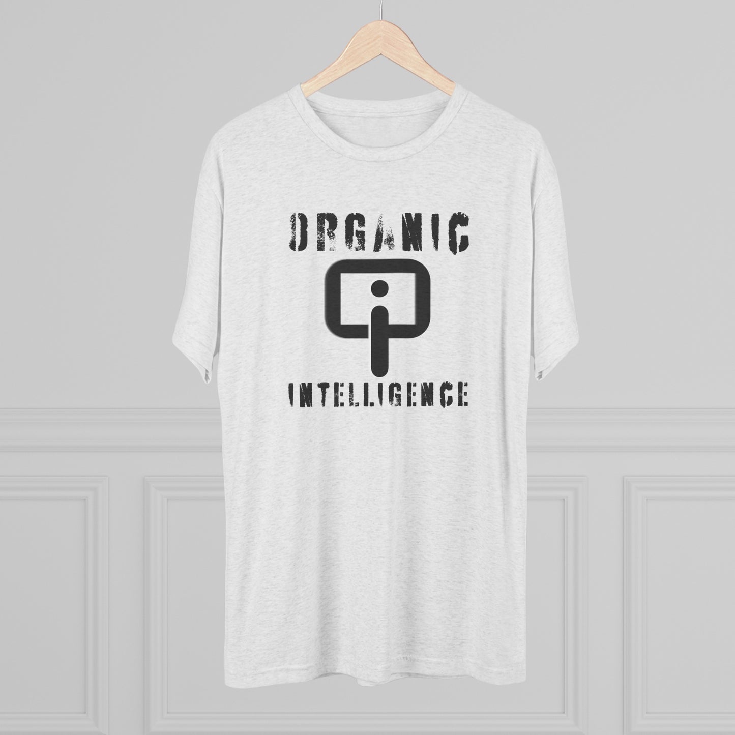 I am not a robot (black): Organic Intelligence Unisex Tri-Blend Crew Tee