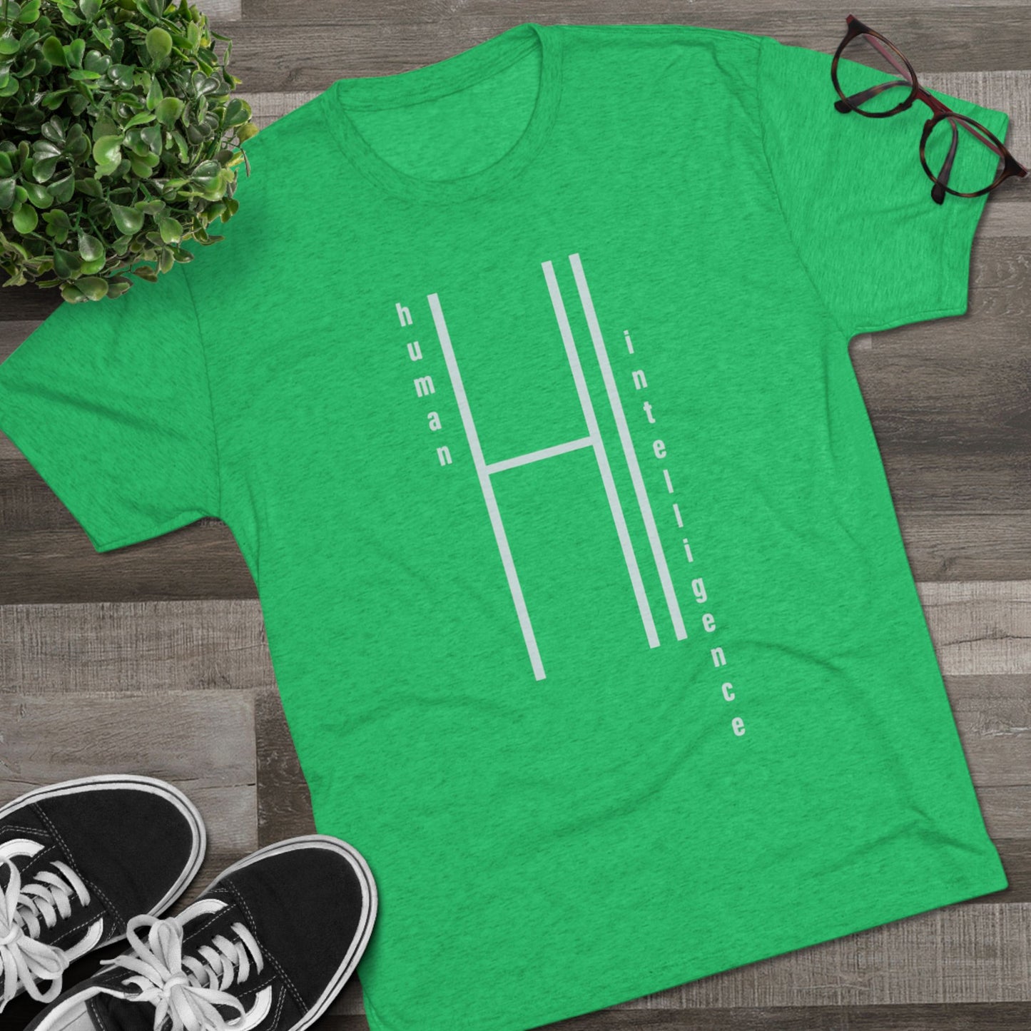 Human Intelligence (off-white) Unisex Tri-Blend Crew Tee