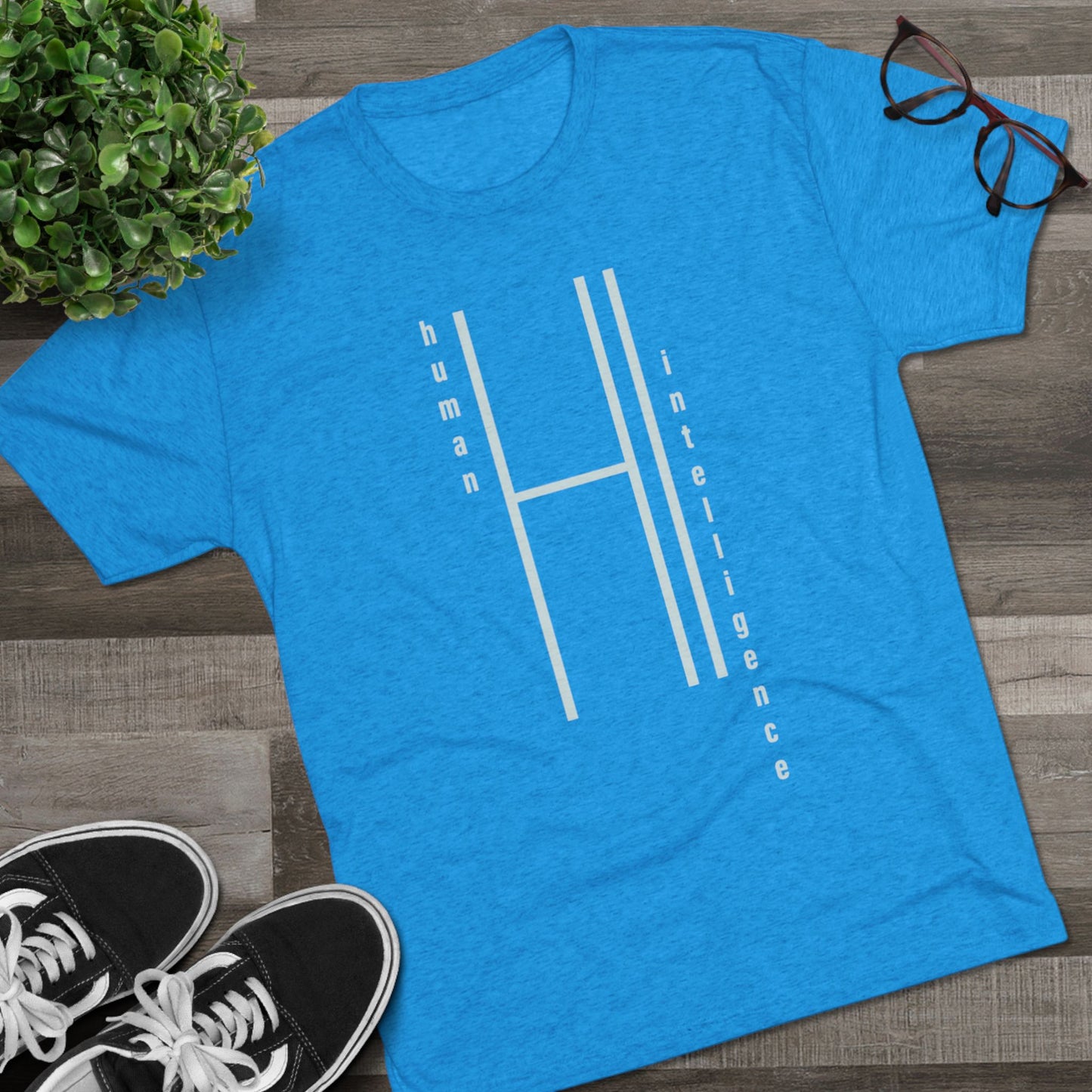 Human Intelligence (off-white) Unisex Tri-Blend Crew Tee