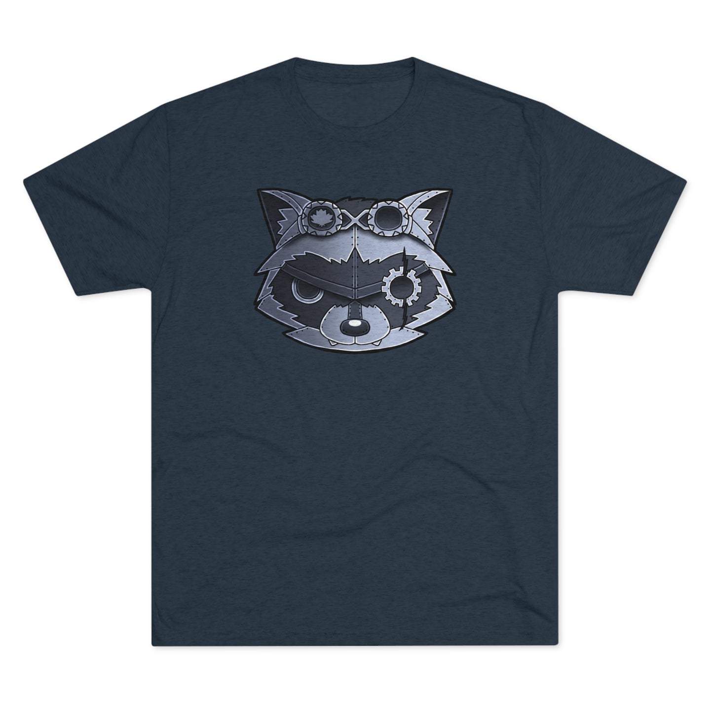 TechBandits Metal Raccoon Chevron Unisex Tri-Blend Crew Tee