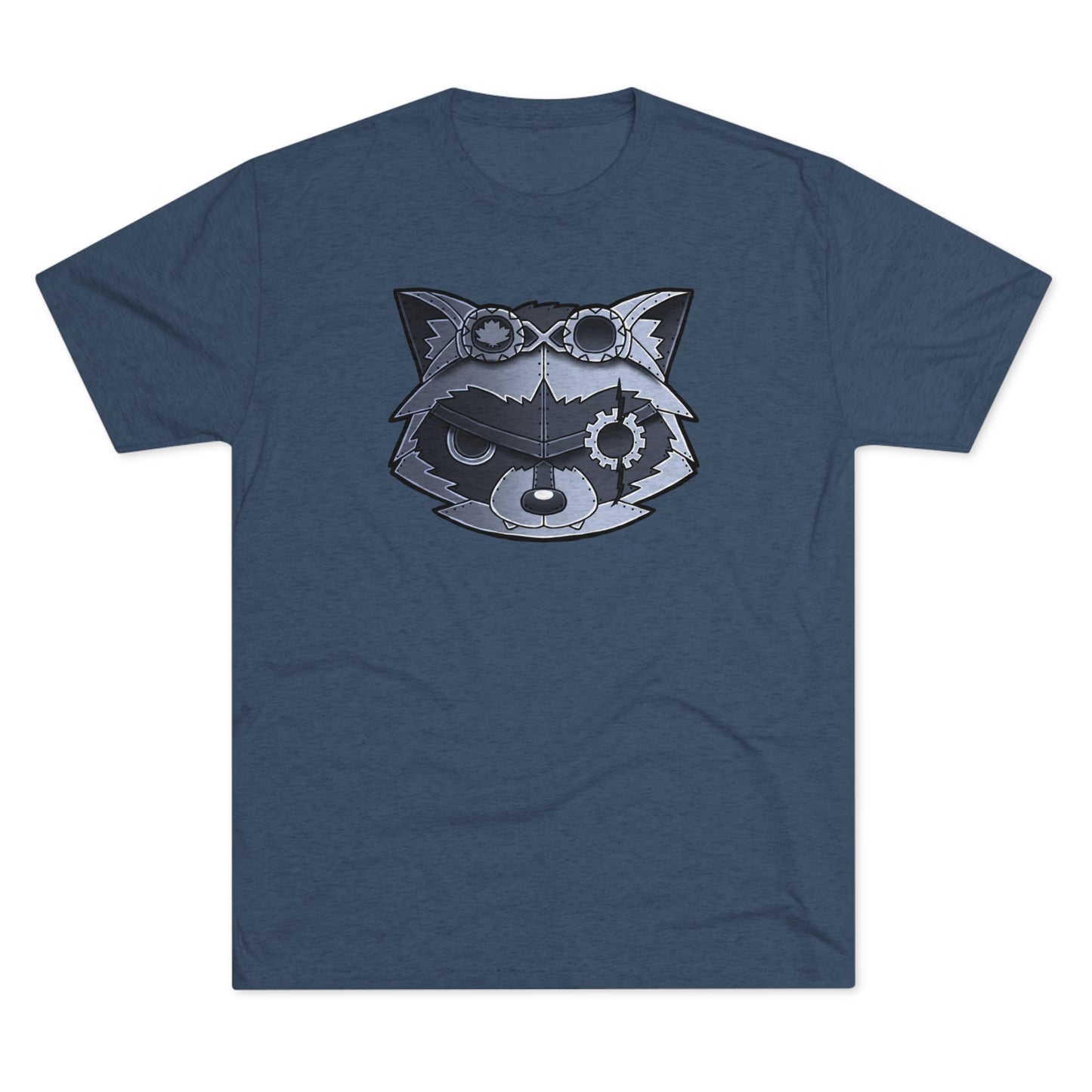 TechBandits Metal Raccoon Chevron Unisex Tri-Blend Crew Tee