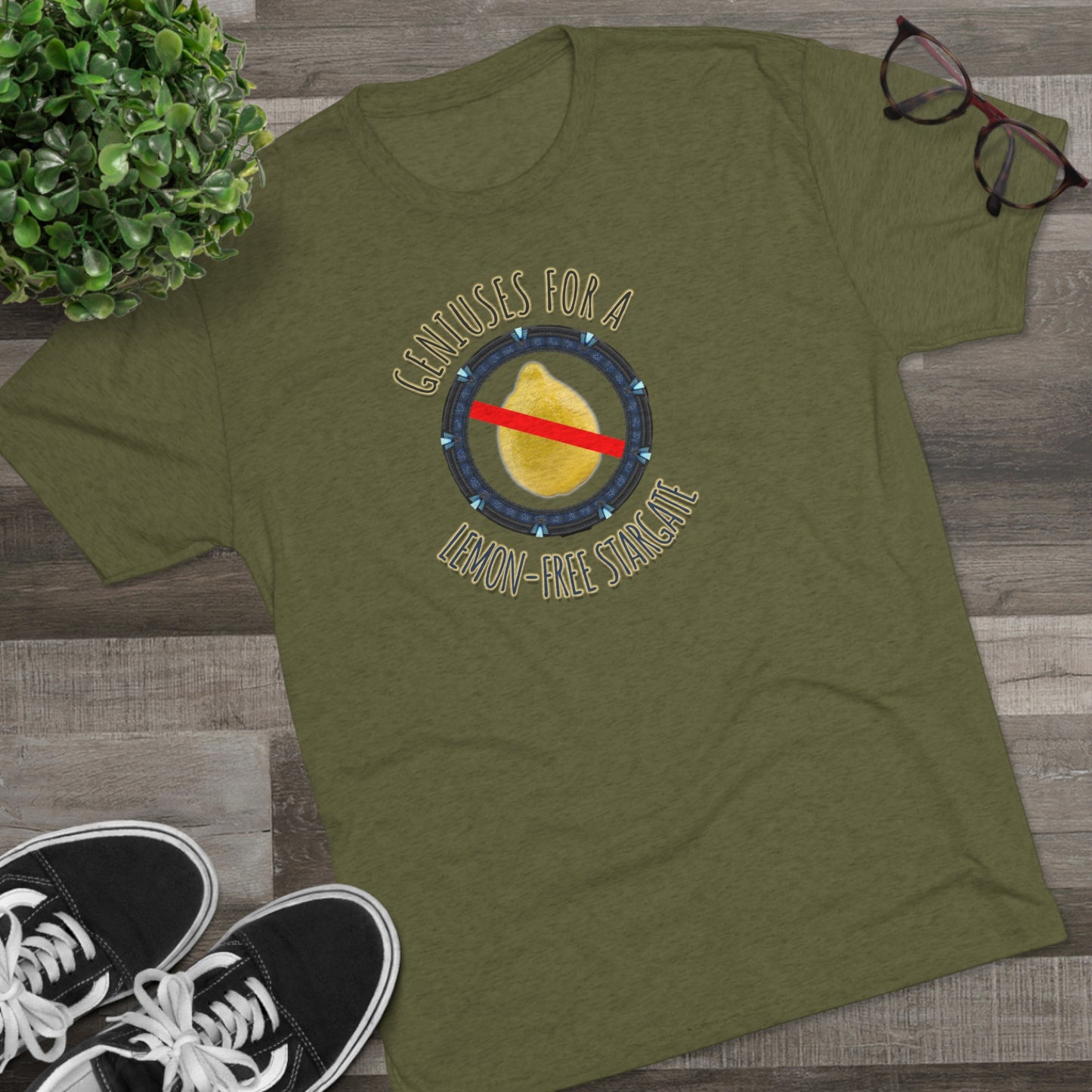 Support Geniuses for a Lemon-free Stargate Unisex Tri-Blend Crew Tee