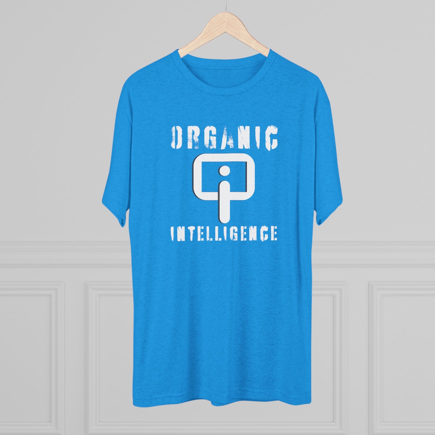 I am NOT a Robot (white):Unisex Tri-Blend Crew Tee