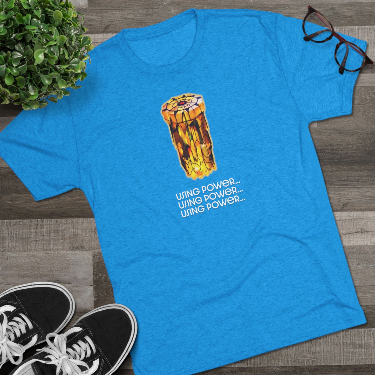 Stargate "using power" ZedPM Unisex Tri-Blend Crew Tee