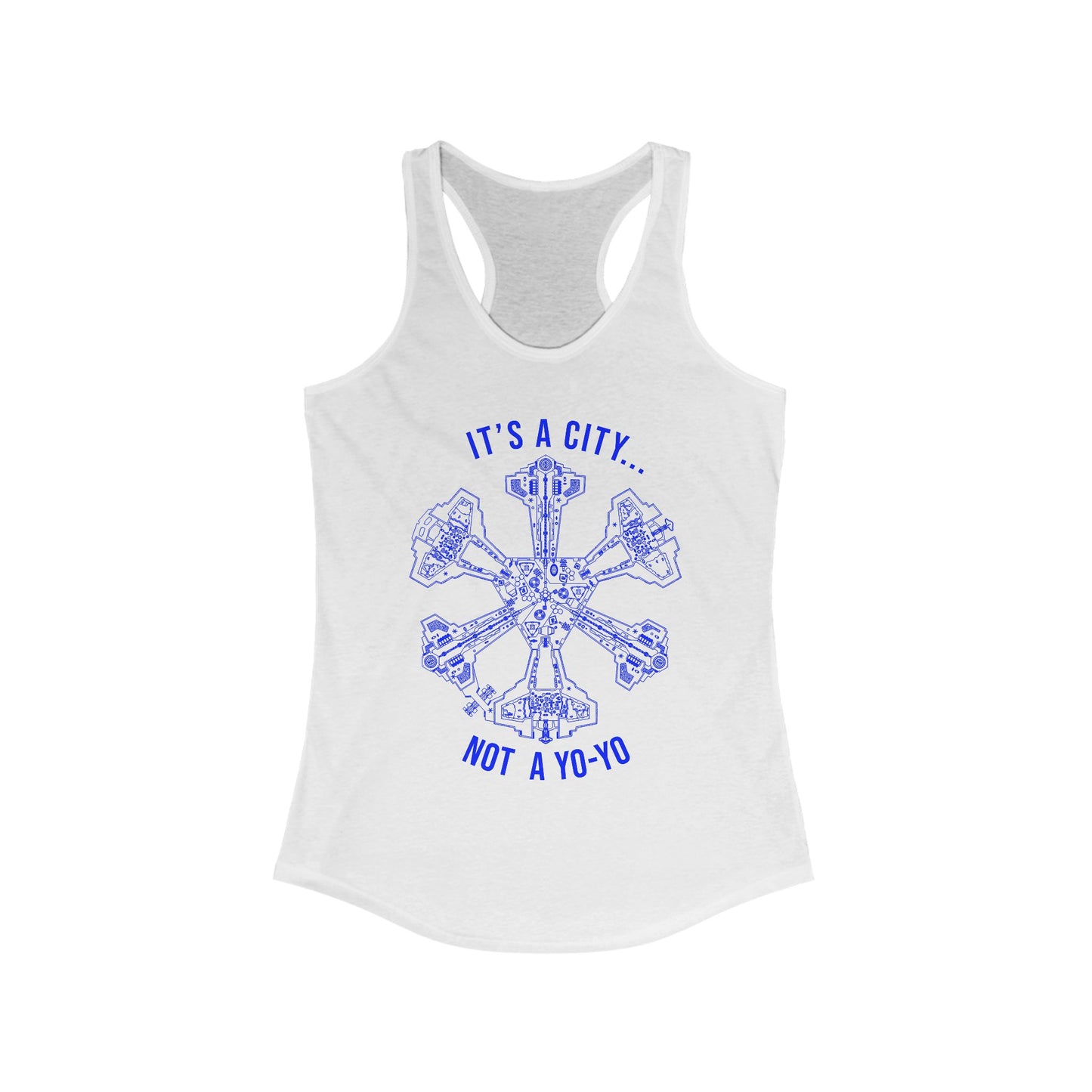 Atlantis...it's a City...Stargate Vibes Racerback Tank, Women's Summer Top, Cool Graphic Tee, Casual Work Outwear, Perfect Gift for Urban Explorers, Vacation Essential