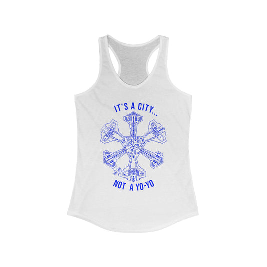 Atlantis...it's a City...Stargate Vibes Racerback Tank, Women's Summer Top, Cool Graphic Tee, Casual Work Outwear, Perfect Gift for Urban Explorers, Vacation Essential