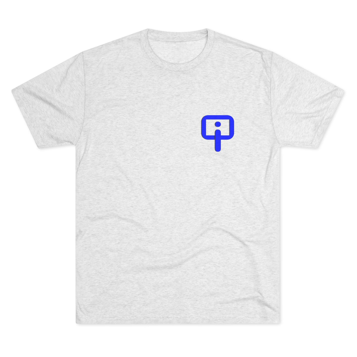 Front and Back (BLUE) Organic Intelligence Unisex Tri-Blend Crew Tee