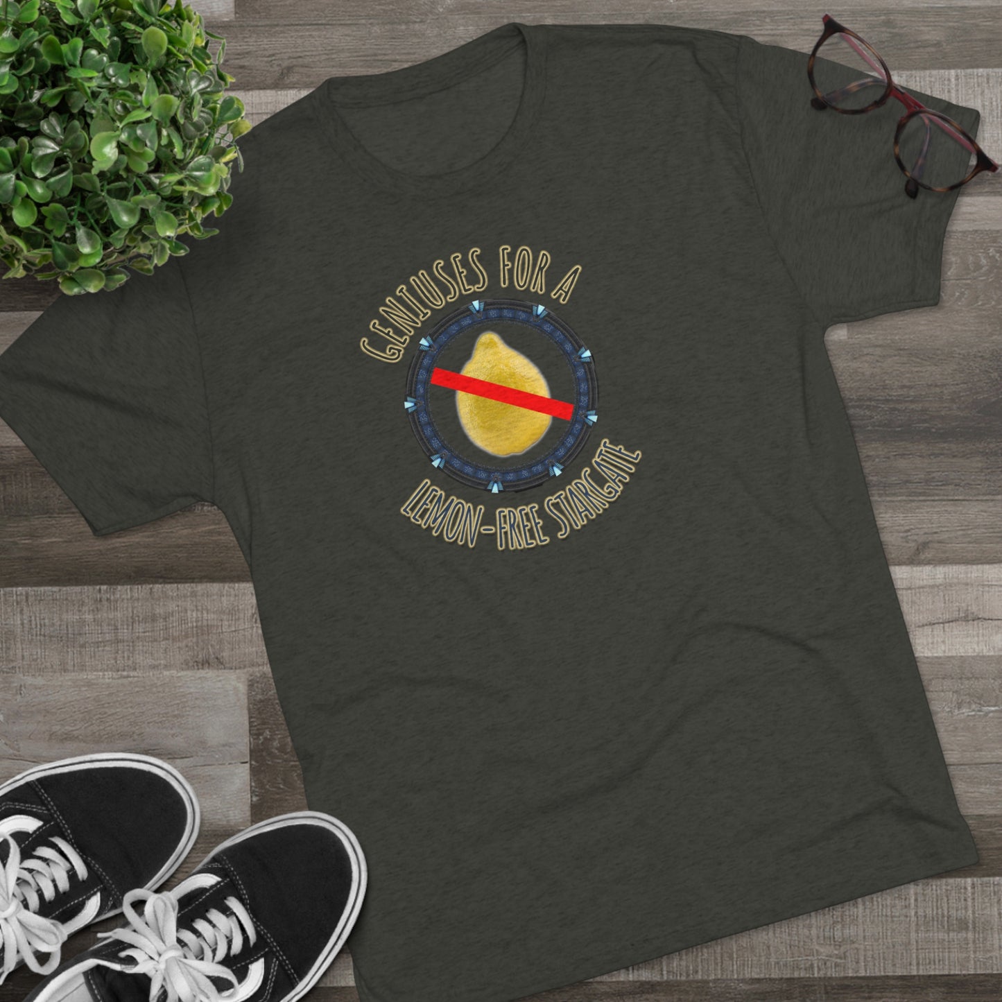 Support Geniuses for a Lemon-free Stargate Unisex Tri-Blend Crew Tee