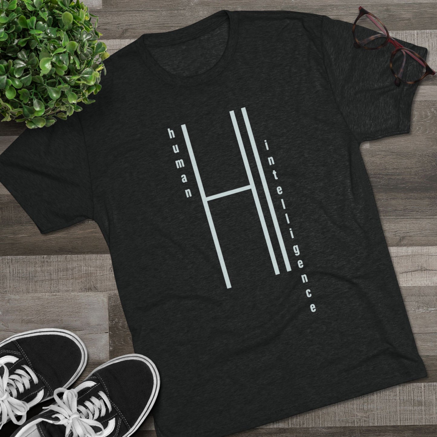 Human Intelligence (off-white) Unisex Tri-Blend Crew Tee