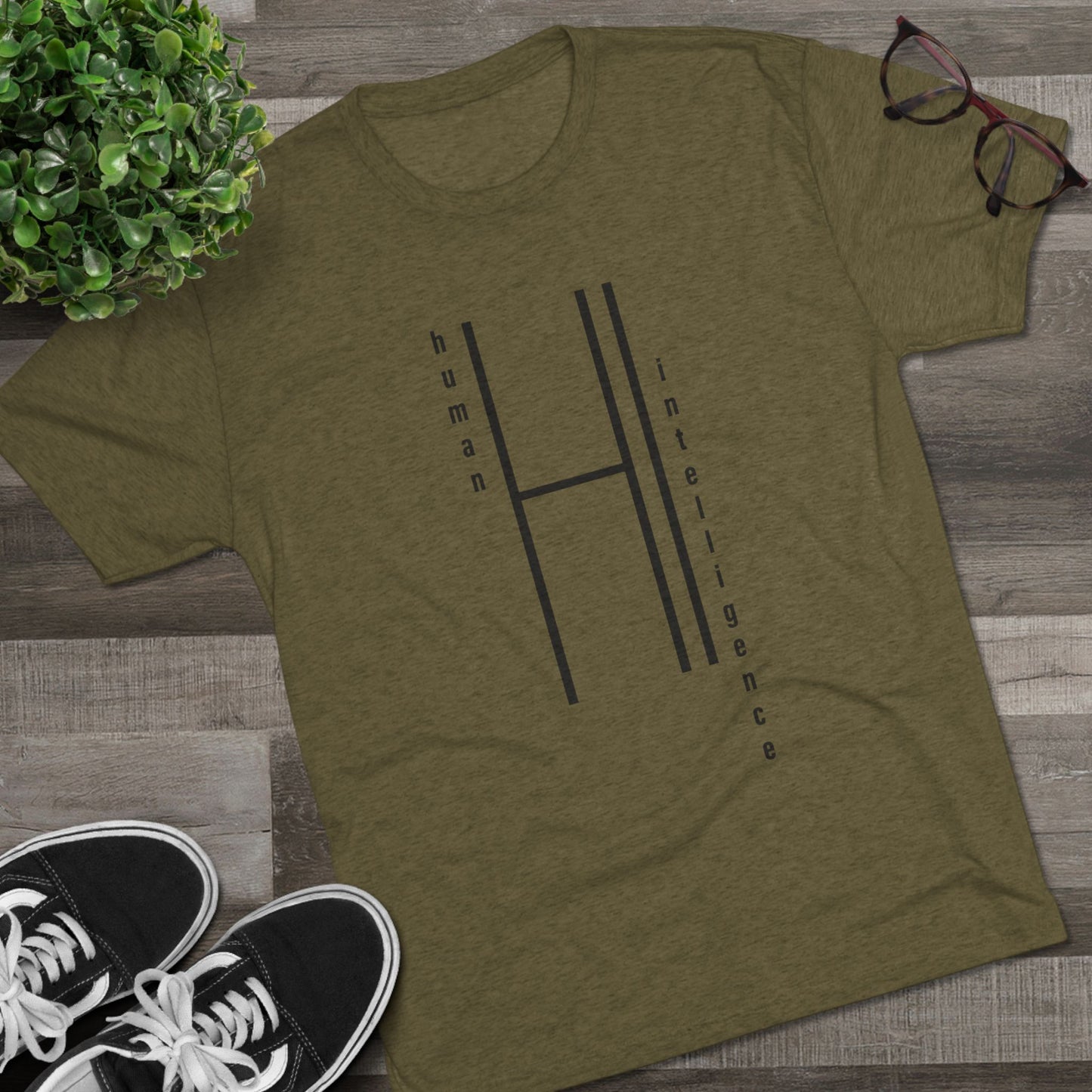 AI...how about some Human Intelligence Unisex Tri-Blend Crew Tee