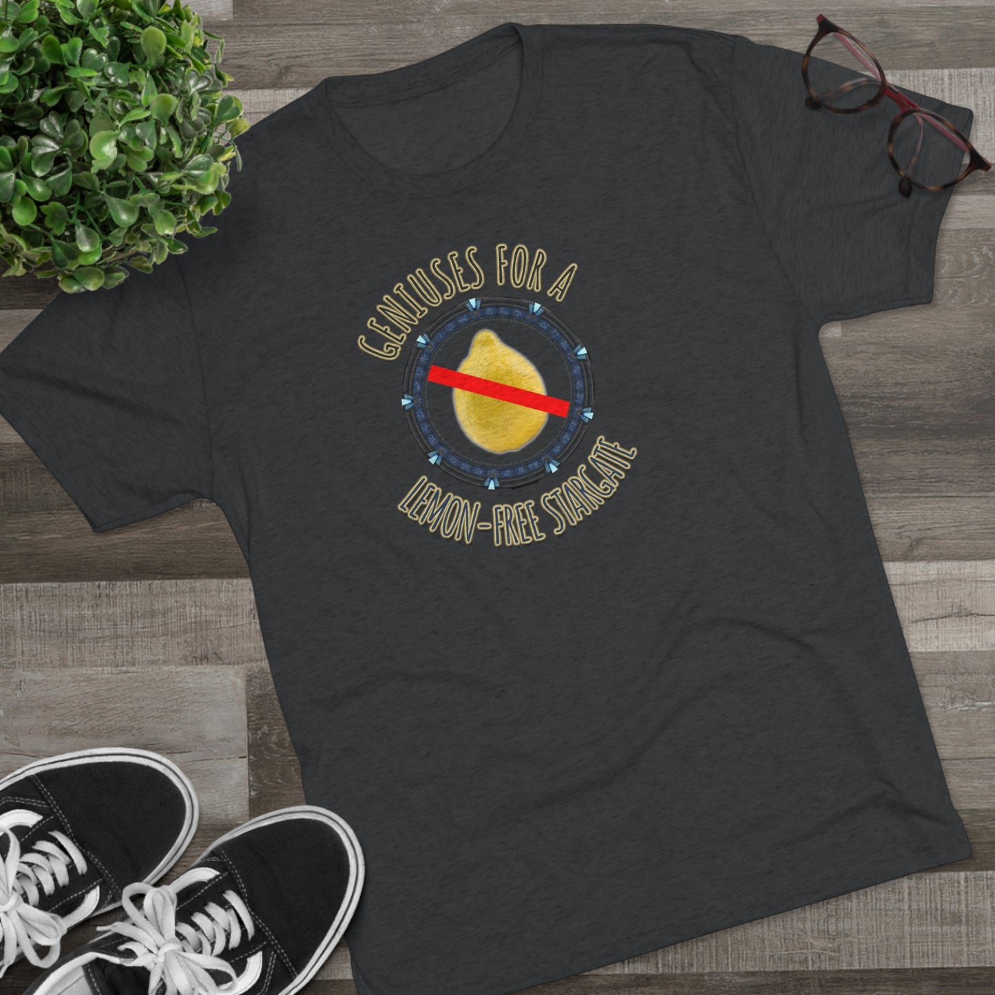 Support Geniuses for a Lemon-free Stargate Unisex Tri-Blend Crew Tee