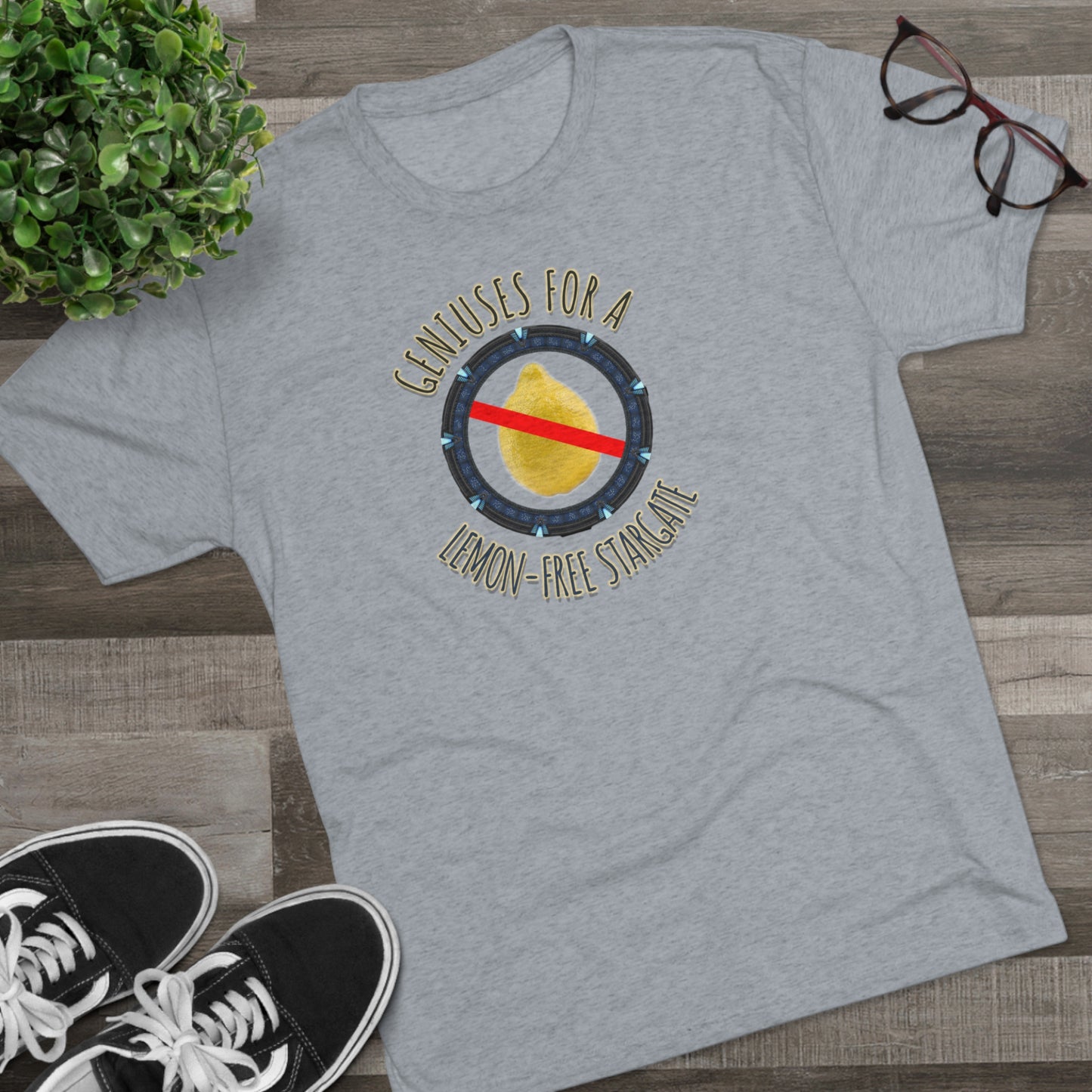 Support Geniuses for a Lemon-free Stargate Unisex Tri-Blend Crew Tee