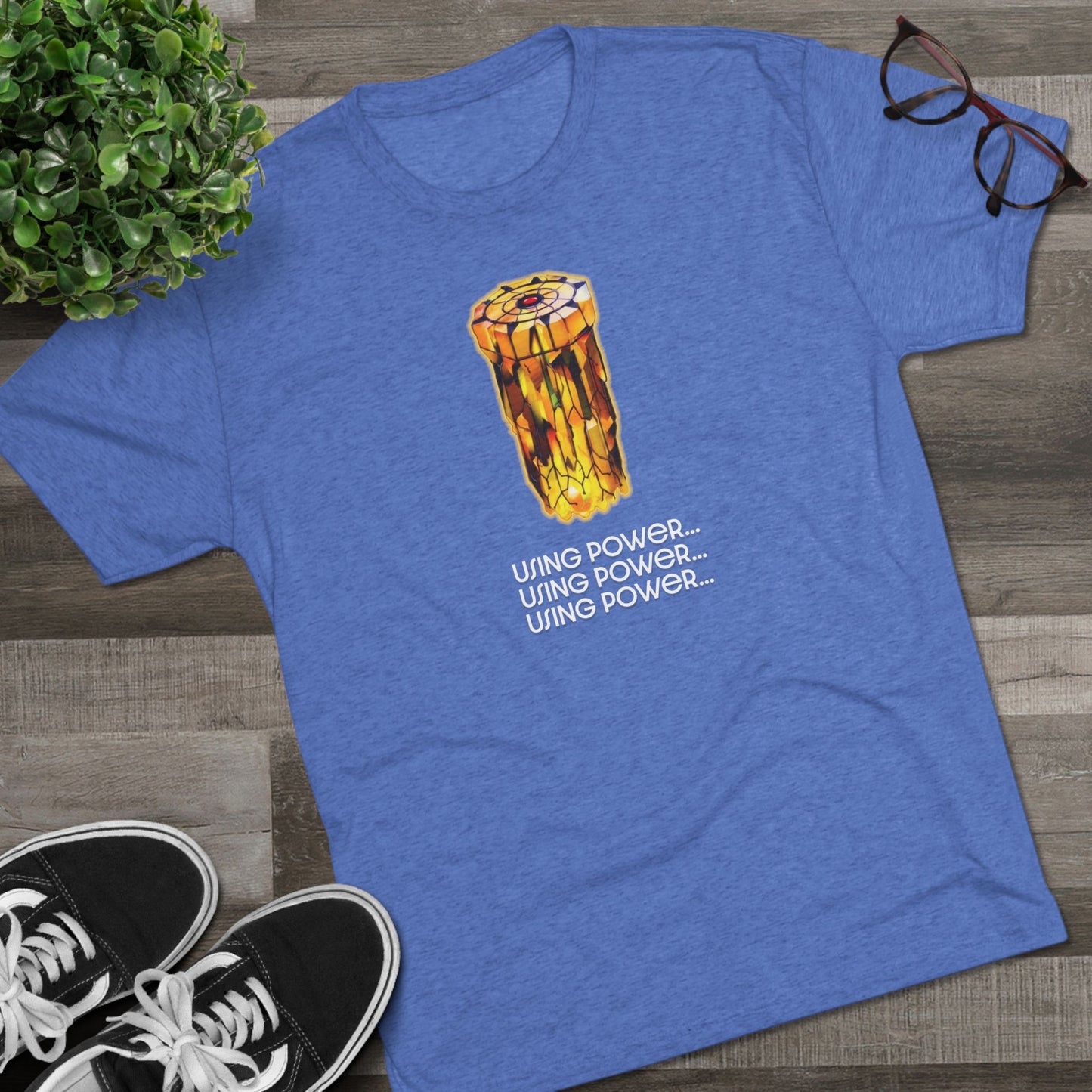 Stargate "using power" ZedPM Unisex Tri-Blend Crew Tee